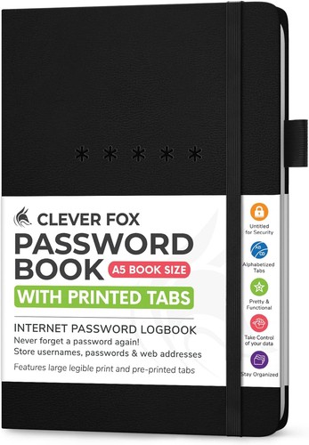 Password book alphabetized - -,