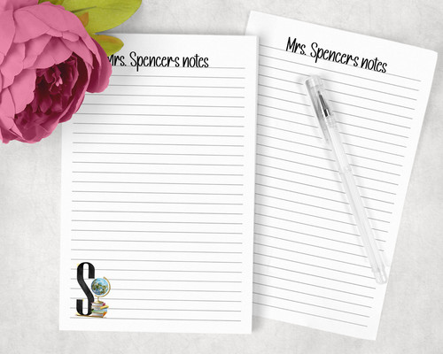 Personalised lined notepad - personalised, a5