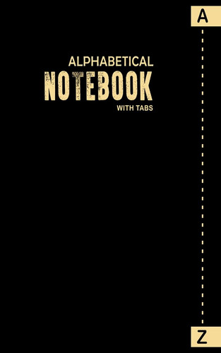 Alphabetical notebook with - alphabetical,