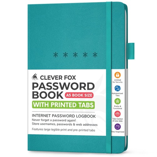 Clever fox password book - fox,