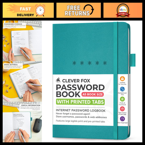 Password organizer notebook - password,