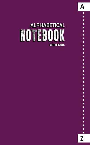 Alphabetical notebook with - alphabetical,
